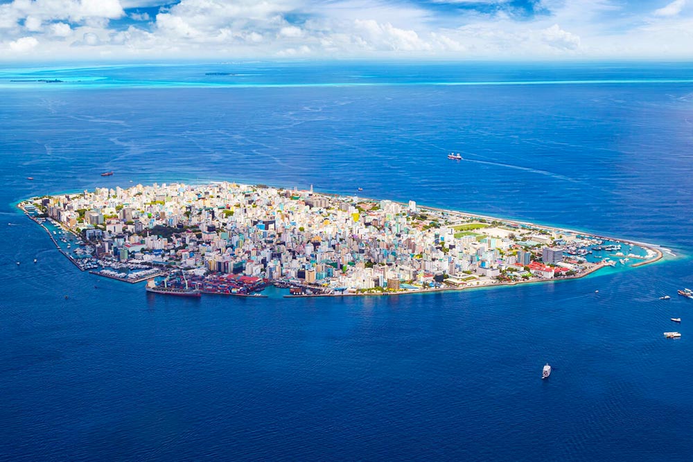 Aerial View on Male the Capital City of Maldives - Cheapest Time