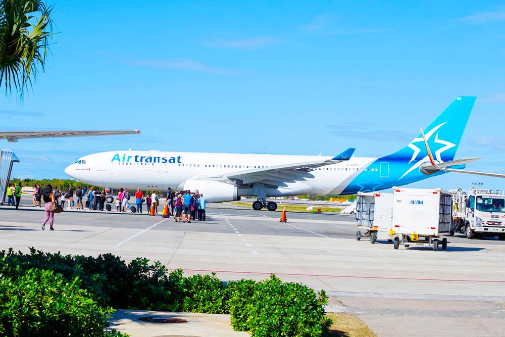 Air Transat Passenger Jet at the Punta Cana International Airport, Dominican Republic - Cheapest Time