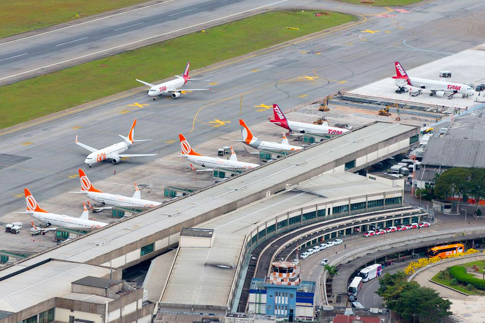 Aerial Overview of Congonhas Airport in Sao Paulo, Brazil - Cheapest Time